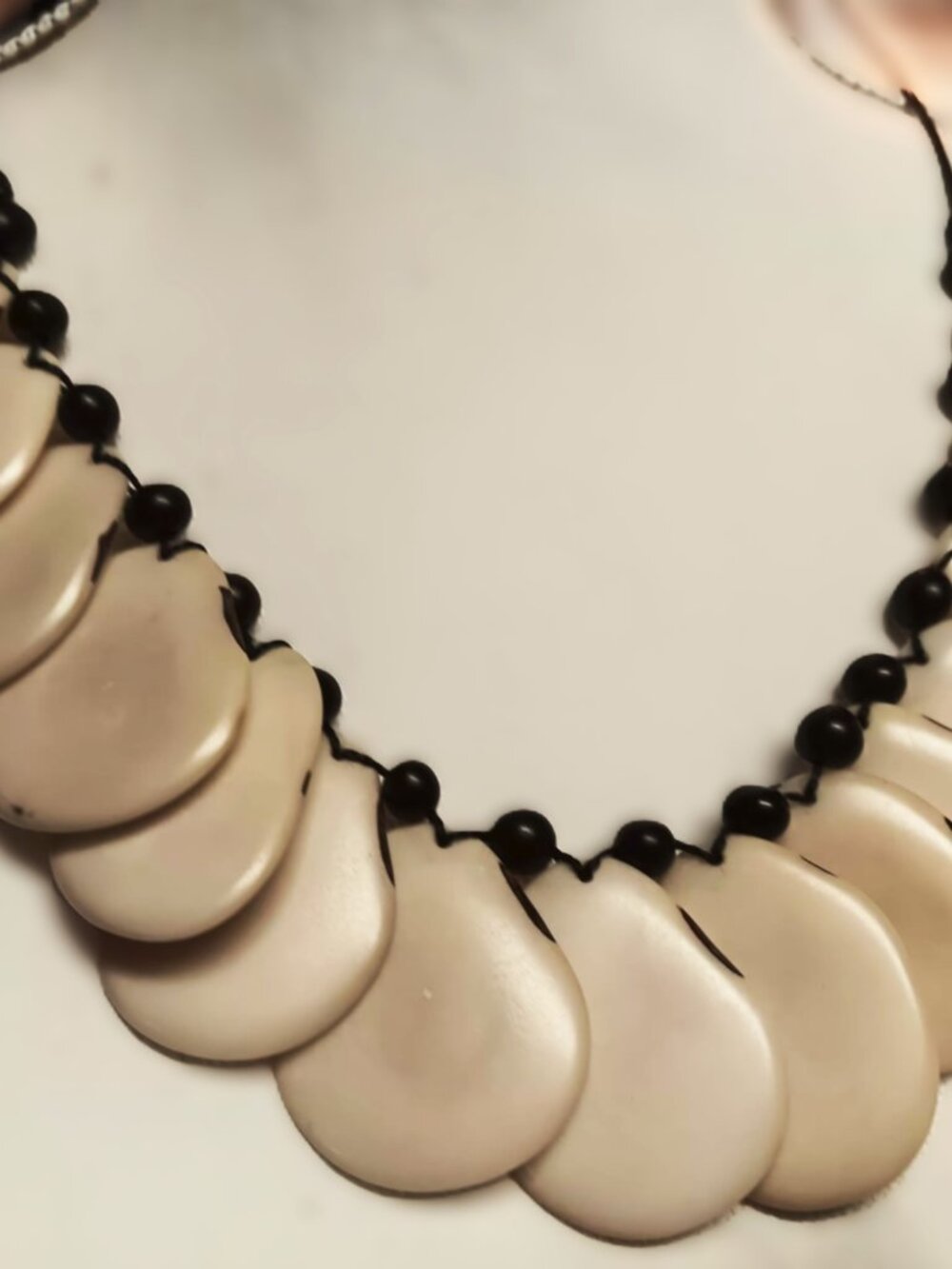 NWT Soraya Cedeno Tagua nut necklace and earring set.